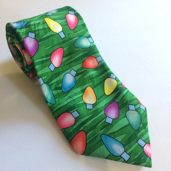 Keith Daniels Christmas lights necktie - Picture 2 of 4
